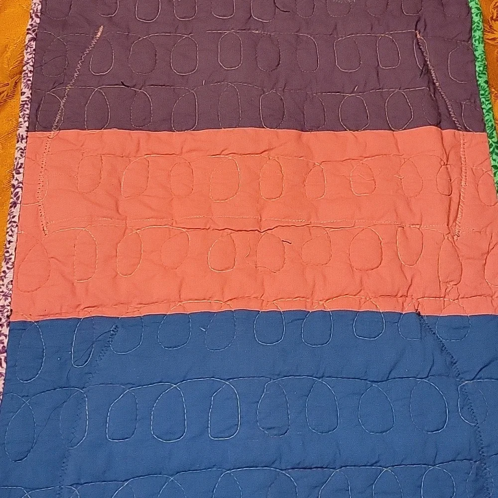 Upcycled Molly Made It Organizer Hand crafted denim & colorful quilted storage